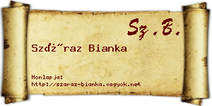 Száraz Bianka névjegykártya