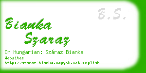 bianka szaraz business card